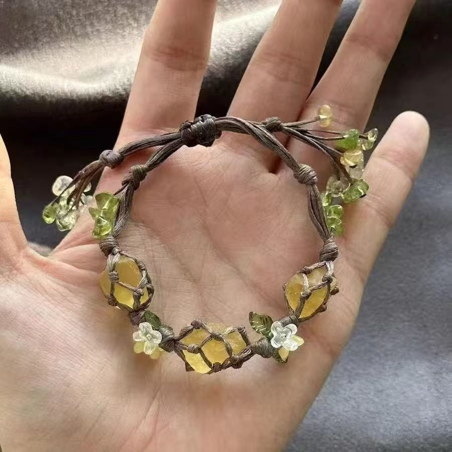 Crystal garland bracelet collection - handmade braided bracelets