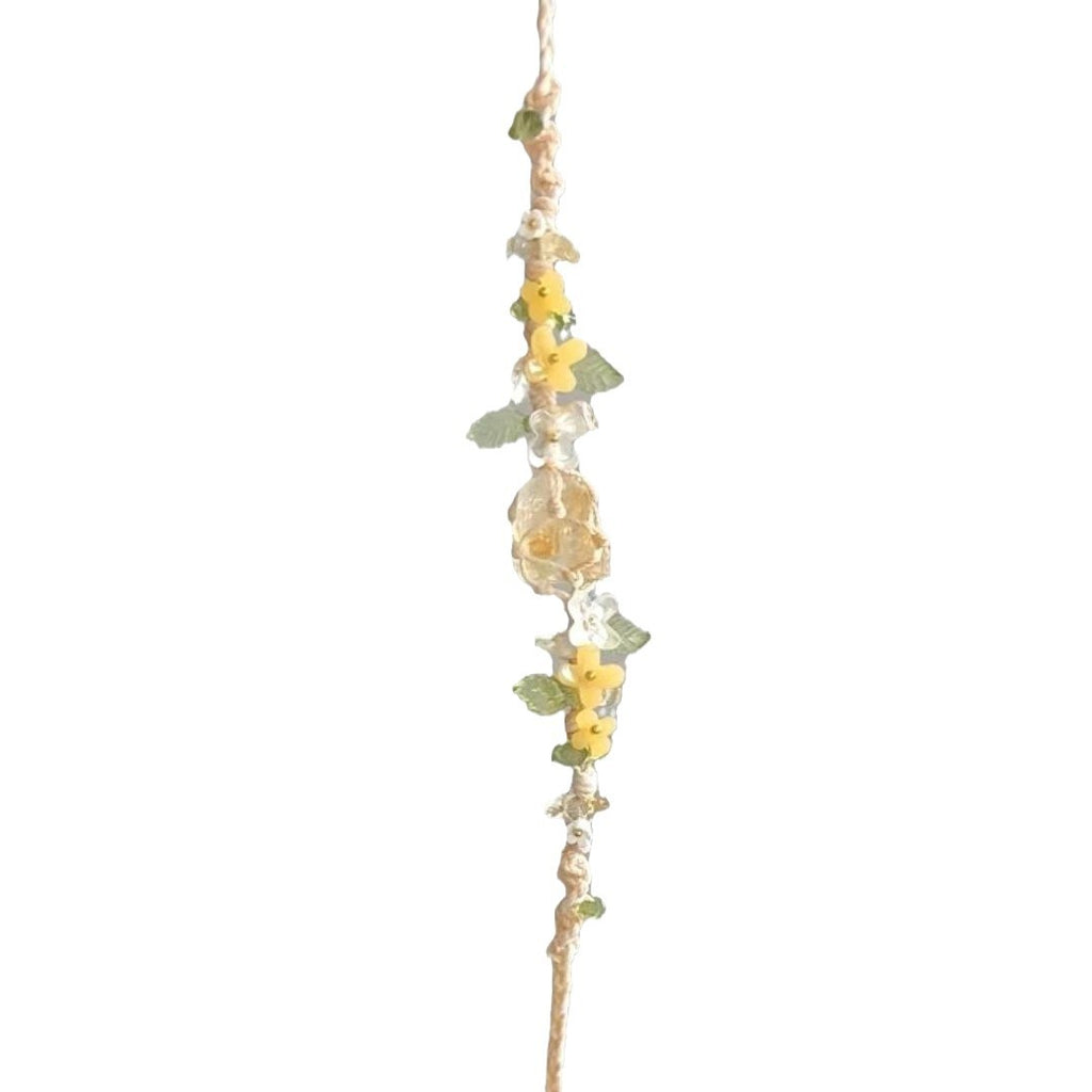 Original osmanthus impression crystal braided cord citrine raw stone bracelet