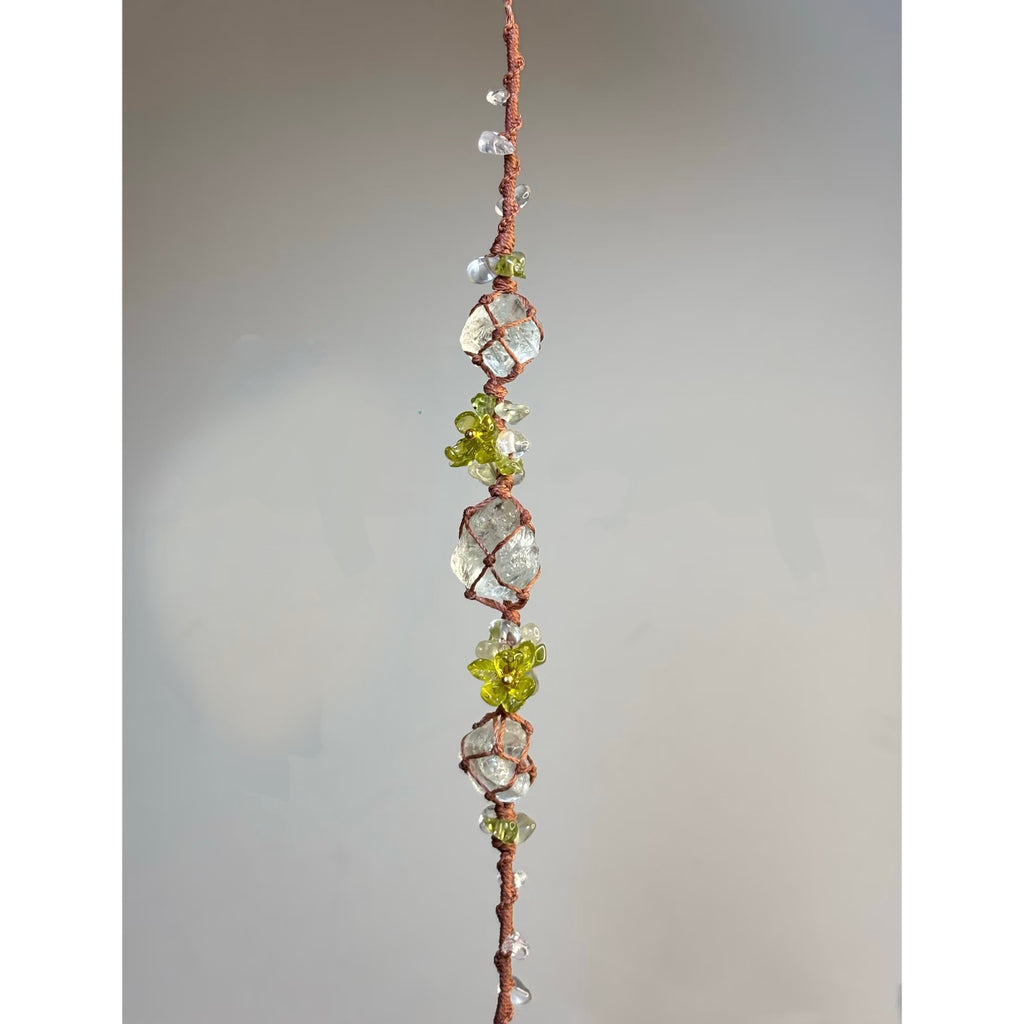 Original design handwoven transparent crystal bracelet