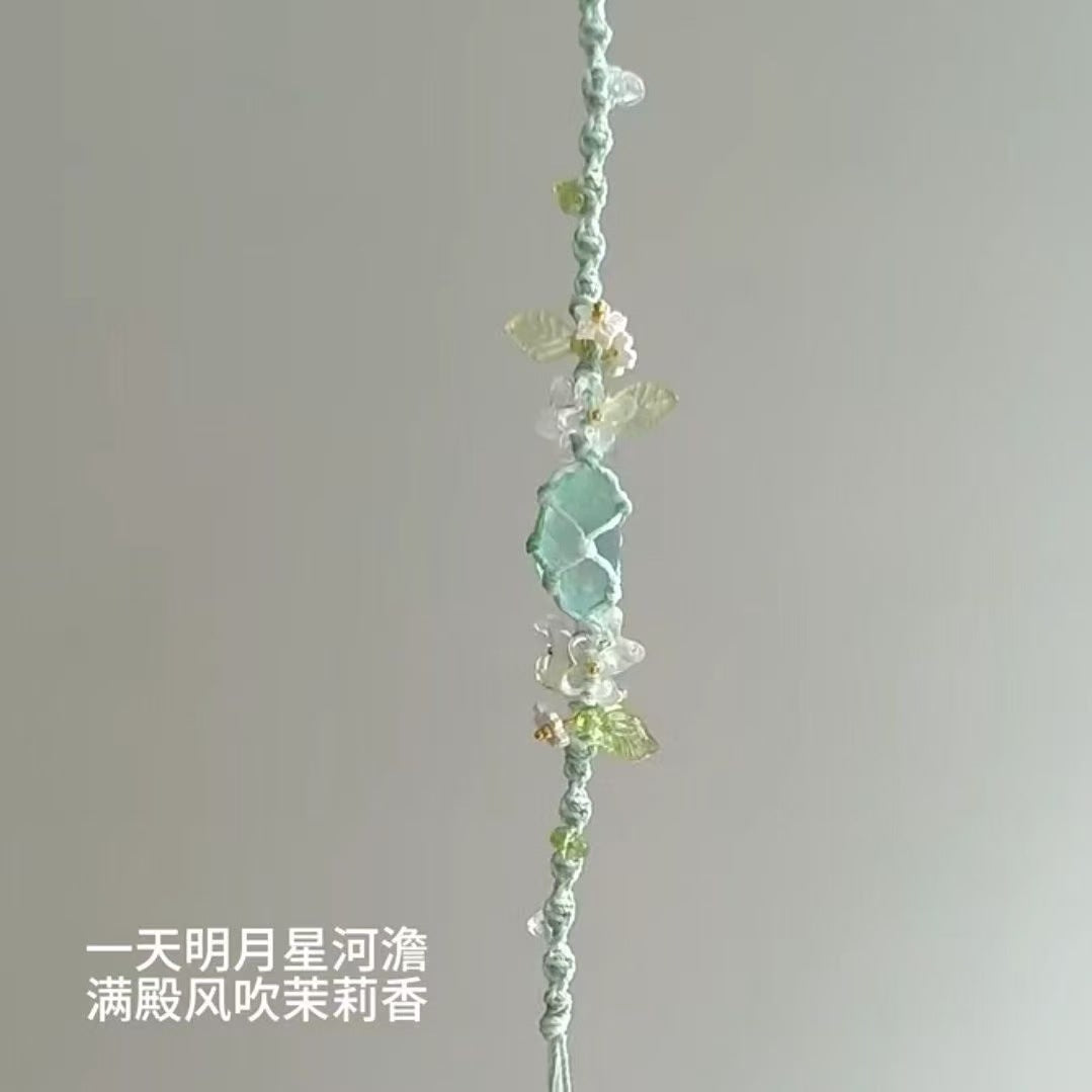 Crystal garland bracelet collection - handmade braided bracelets