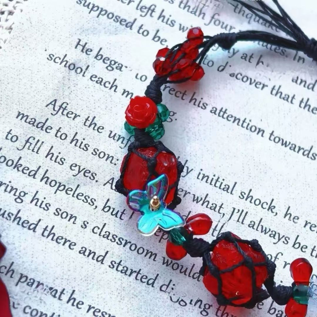Handmade crystal bracelet with natural stones