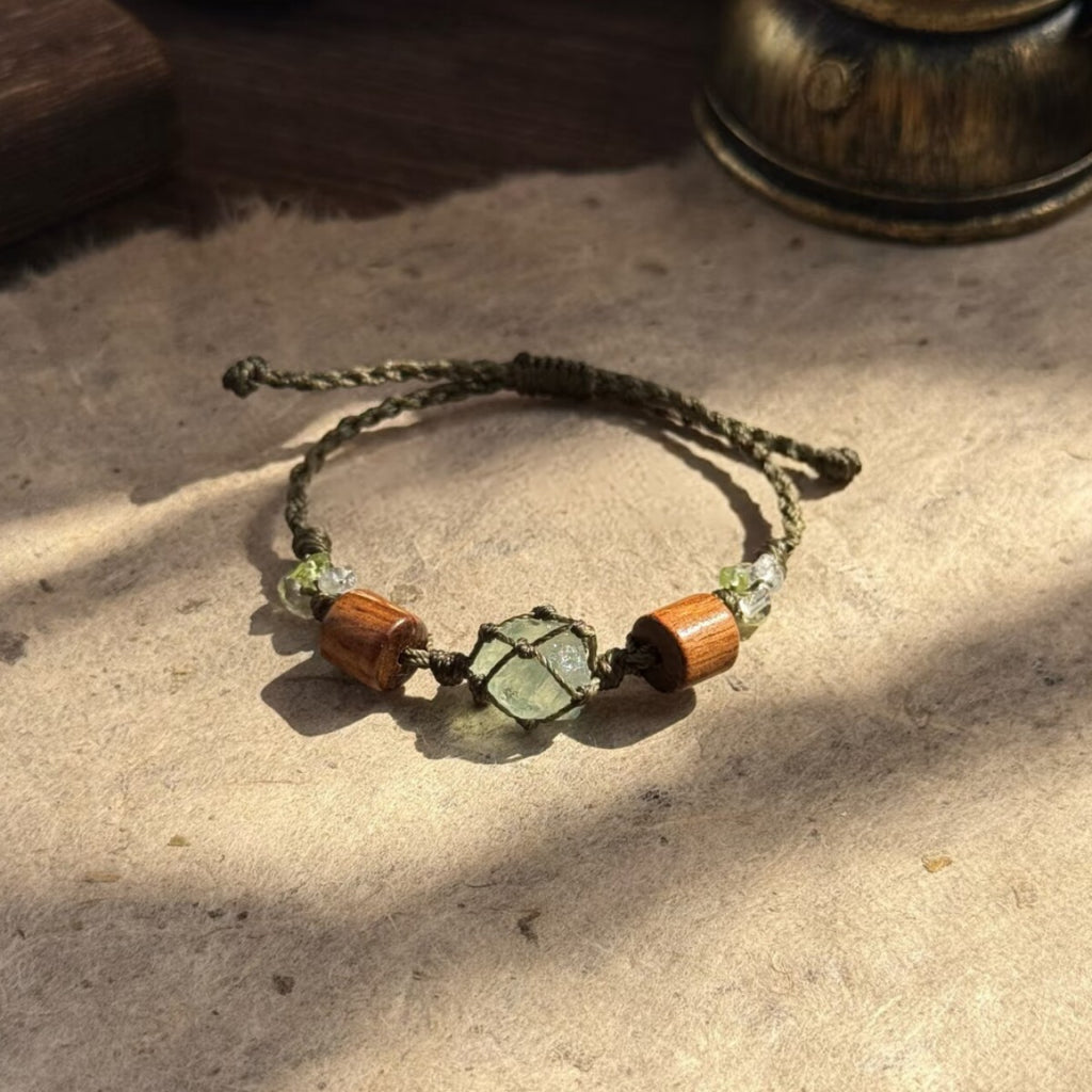 Original design transparent crystal hand-woven bracelet