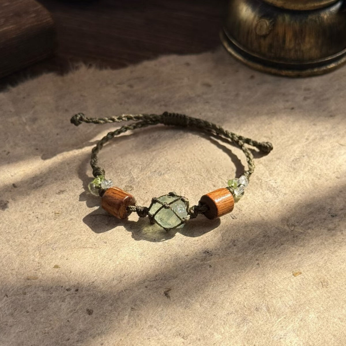 Original design transparent crystal hand-woven bracelet