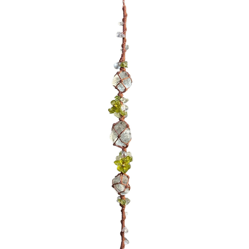 Original design handwoven transparent crystal bracelet
