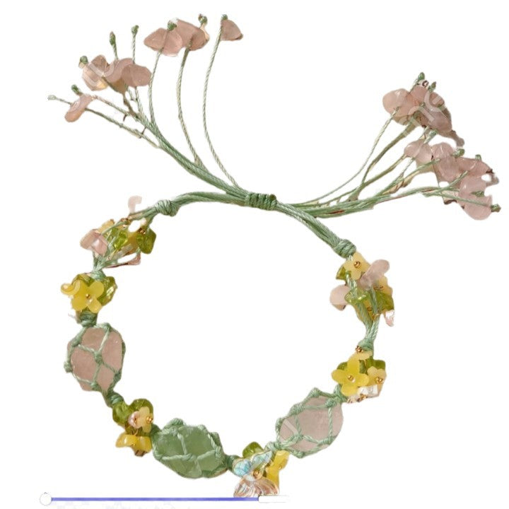 Crystal bracelet fashioneasiest for matchpurely handwoven